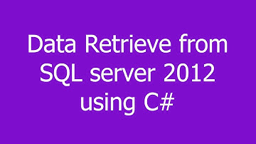 How to Retrieve data from SQL server 2012 and show in Datagridview using C# in Urdu/Hindi