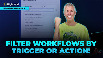 Filter Workflows By Trigger or Action!