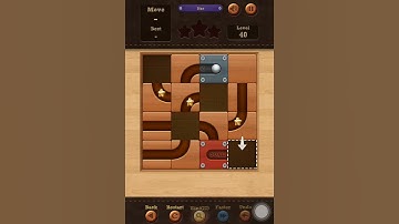 Roll the Ball slide puzzle Star Level 40 Solution