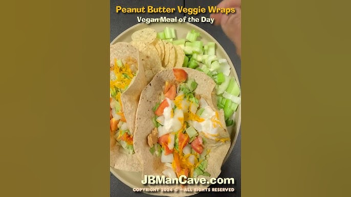 Peanut Butter Veggie Wraps (Wraps with Peanut Butter and Vegetables)