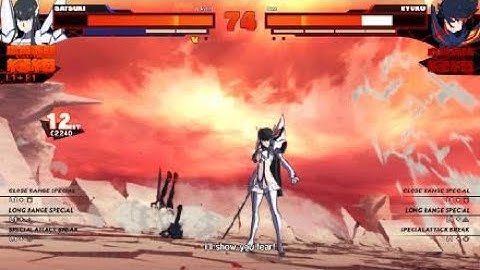 KILL la KILL IF DEMO Satsuki Combo to Square Special