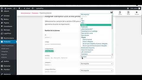 Importar Productos con CSV