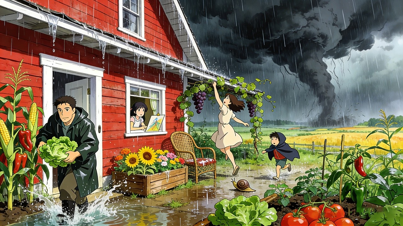 Moving into a Forest Treehouse｜Family Garden Cooking｜Ghibli-Style Slow Life ASMR