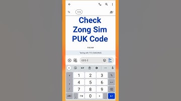 how to check zong sim PUK code/ zong PUK code/ zong sim PUK code check/ puc code zong sim