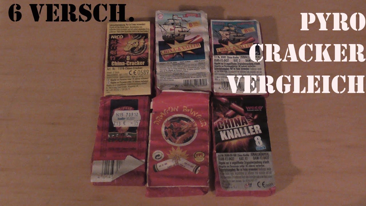 Pyro Cracker Vergleich | 6 Verschiedene Böller - YouTube