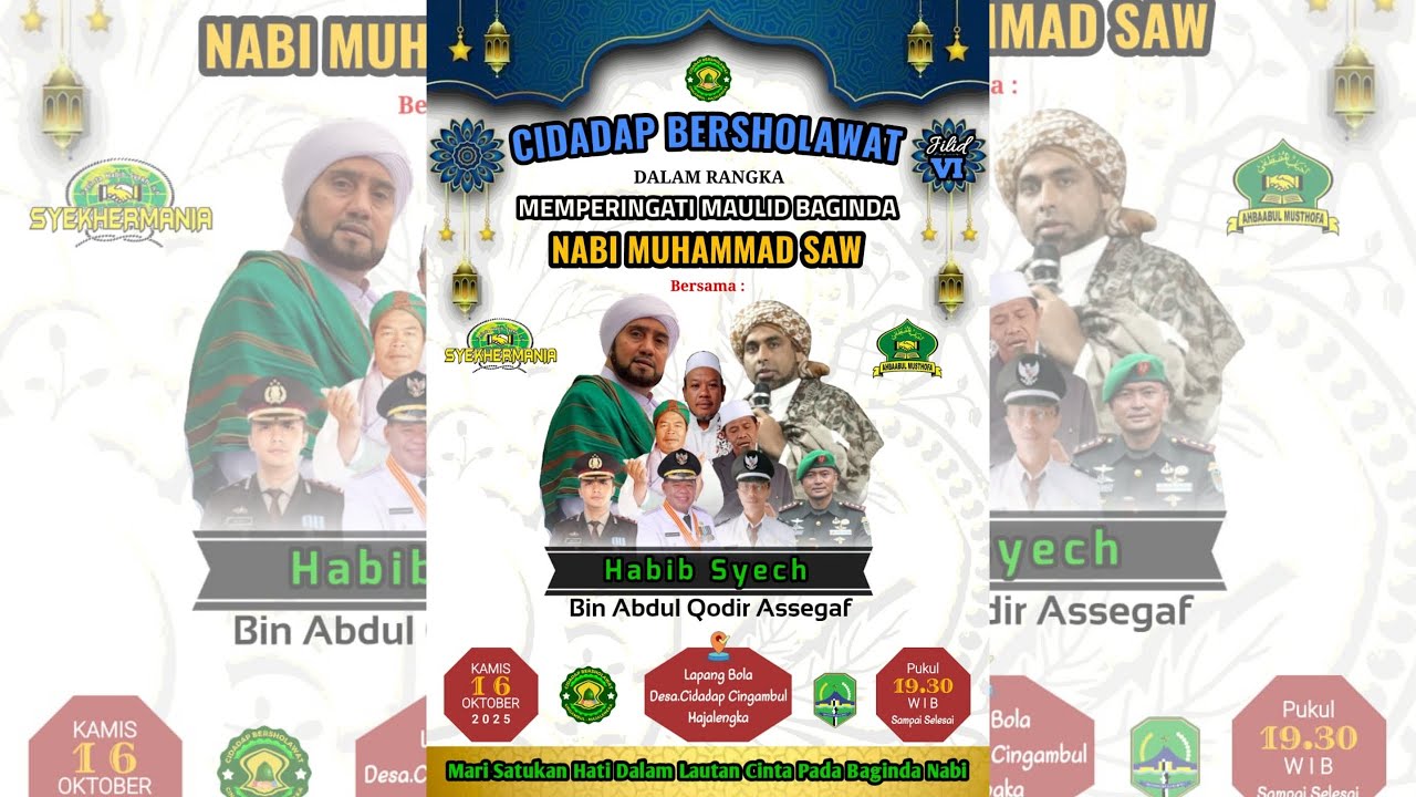 LIVE & DOKUMENTASI CIDADAP BERSOLAWAT BERSAMA HABIB SYECH BIN ABDUL QODIR ASSEGAF:::::::::::::