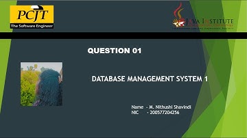 Database Task 01 | Create Table Using Customized Database | 1st Year | Java Institute