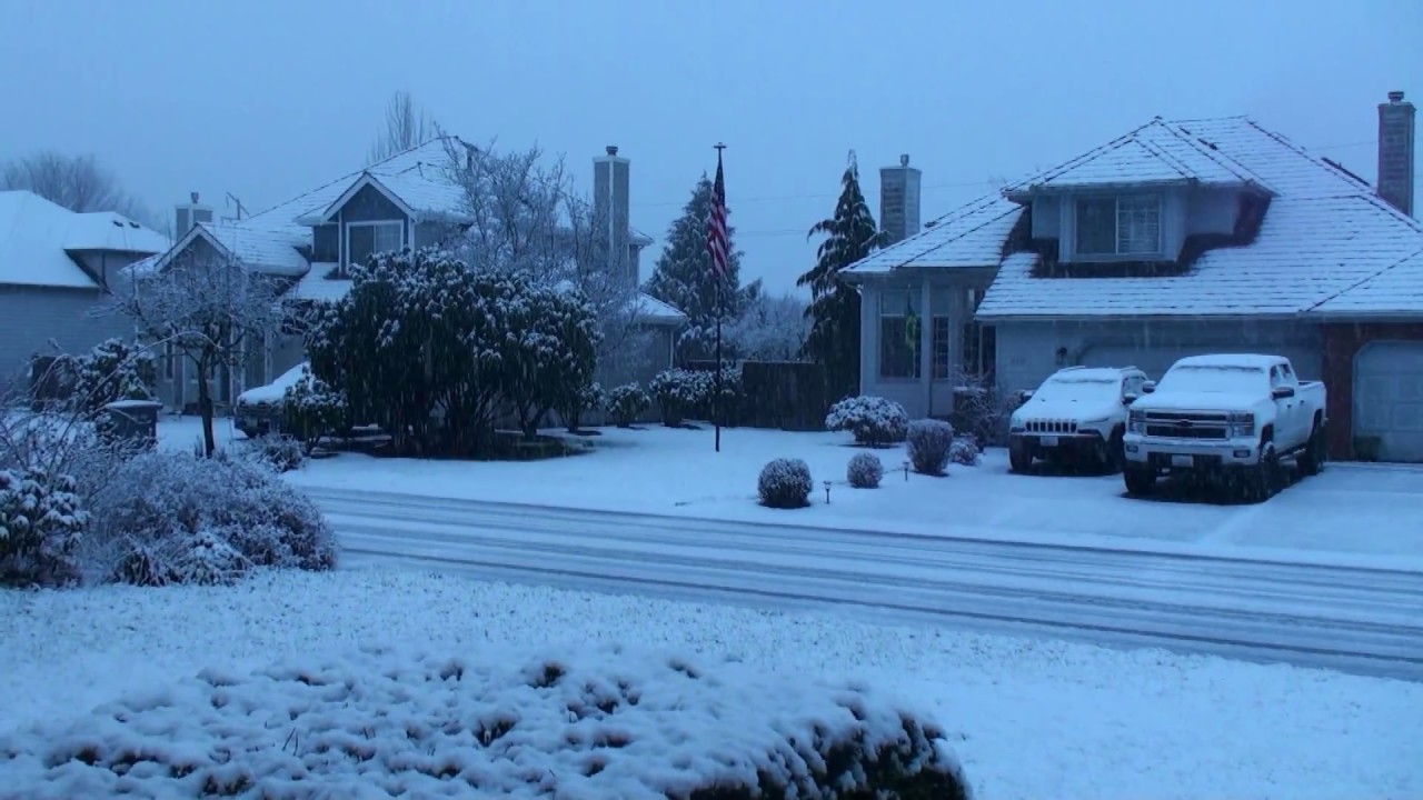 A Late Snow in 2017 Orting WA USA YouTube