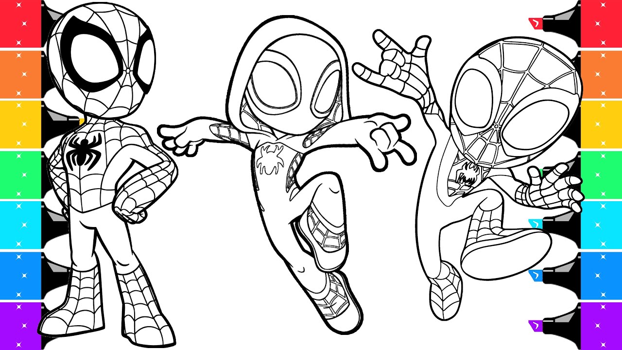 Coloring Marvels Spidey and his Amazing Friends Superhero Coloring Page