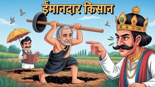 इमानदार किसान की कहानी | ईमानदारी की नैतिक कहानी हिंदी में | Hindi Moral Story cartoon |  Cartoon 