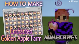 How To Make Enchanted Golden Apple Farm | Minecraft java/pocket/bedrock | This Is Clickbait 🍎