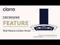 CIARRA Curved Glass Cooker Hood - CBCB6506B