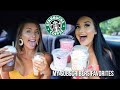 TRYING MY SUBSCRIBERS FAVORITE STARBUCKS DRINKS