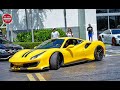 Supercars BLASTING From Lamborghini Miami - Exotics and Espresso - LOUD REVS ACCELERATIONS