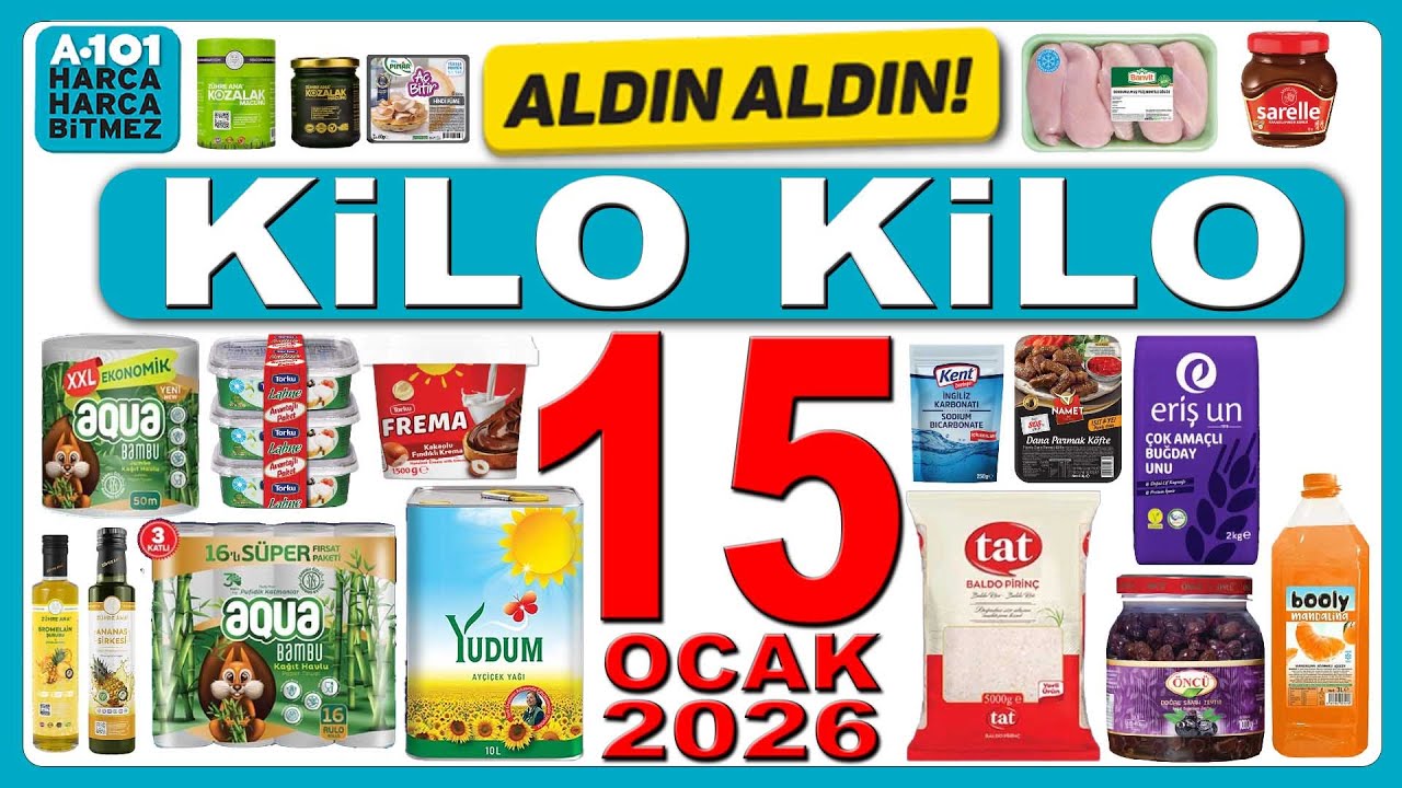 A101 KİLOLUK GIDA ÜRÜNLERİ BU HAFTA |♫ KOZALAK MACUNU BROMELAIN ŞURUBU | A101 15 OCAK 2026