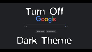 How to turn google dark theme off. Back to white search results background