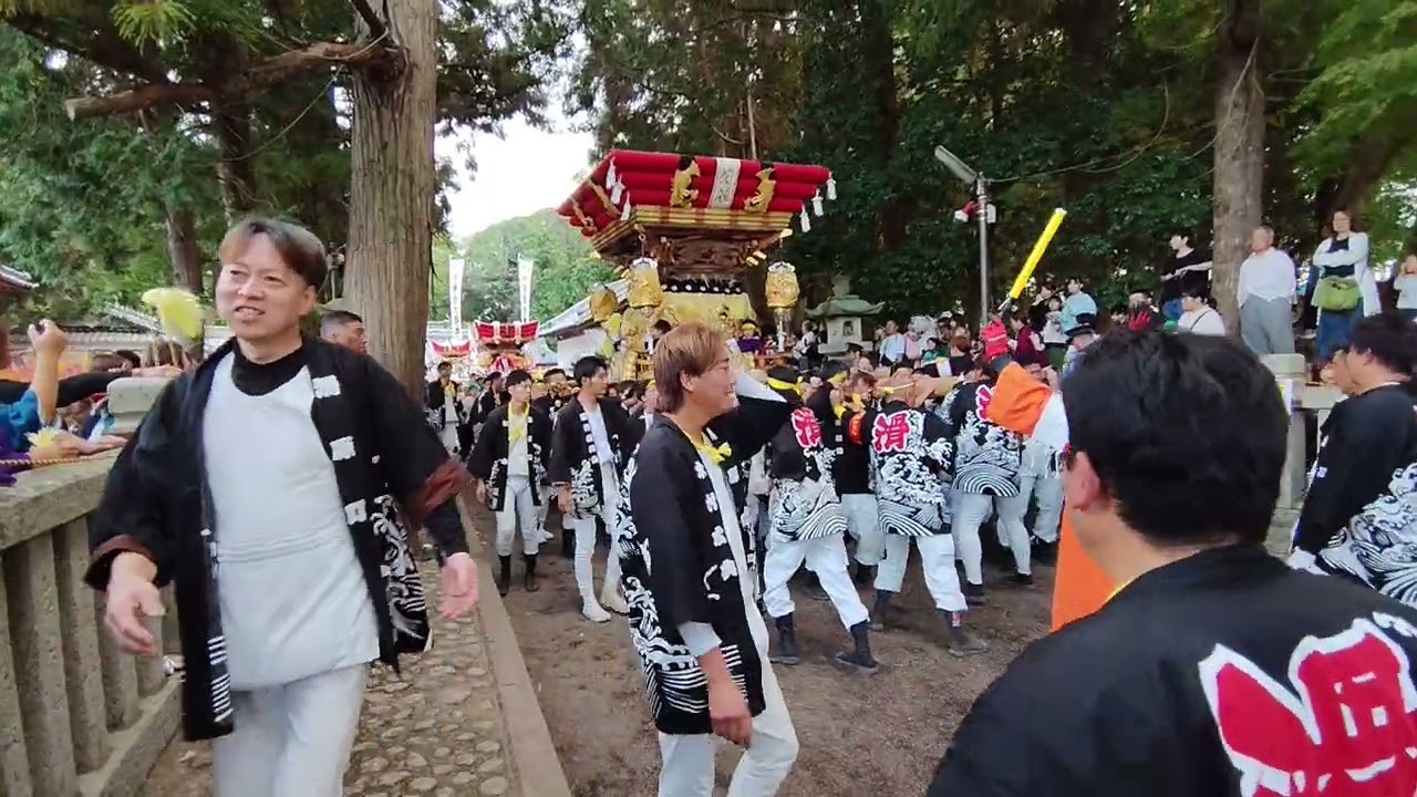 令和7年岩壺神社秋祭り滑原屋台本宮宮出