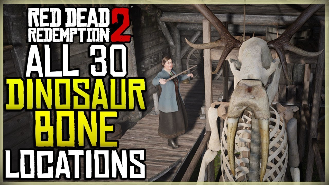 where are dinosaur bones in red dead redemption 2