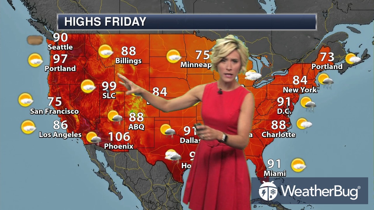 WeatherBug's National Weather Outlook for Aug 03, 2017