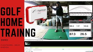 Home golf swing training - FlightScope Mevo, Kinovea