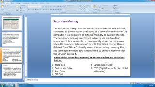 Computer Memory (Part-2) | Hartron Skill Centre , Near Jat College , Hisar |