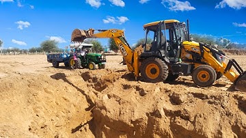 NEW JCB 3dx | Eco Loading Mud with Mahindra 275 Eicher 485 Mahindra 295 Tractors
