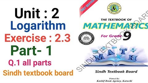 #Maths | Class 9 | Unit 2 | Exercise 2.3 (Part-1 | Q.1 all parts | Sindh textbook board
