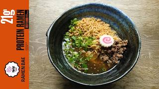 Ramen Bae Protein Ramen Beef Flavor Noodle Soup – USA —  Instant Noodle Recipe Time — EP 2906
