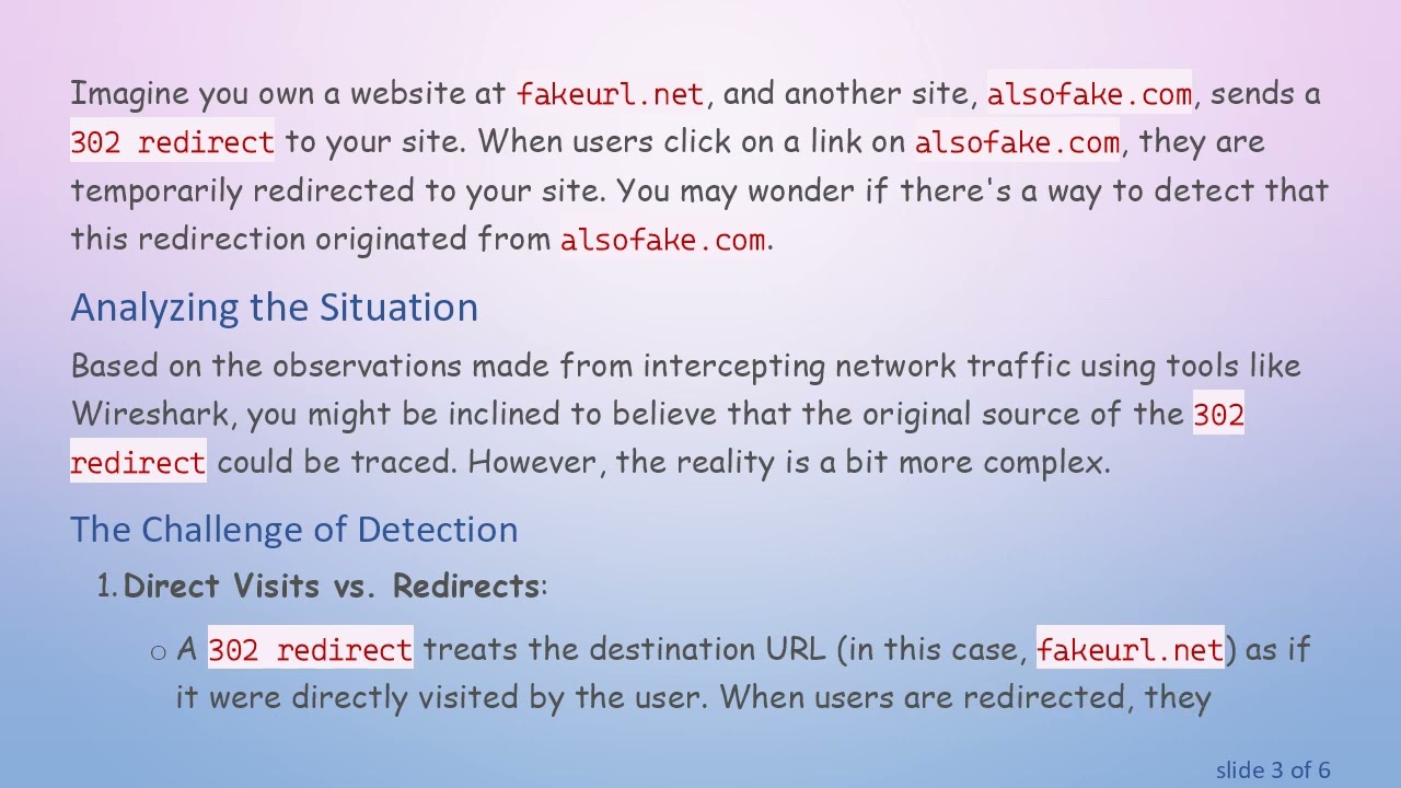 Can You Detect the Origin of a 302 Redirect? Exploring the Limitations