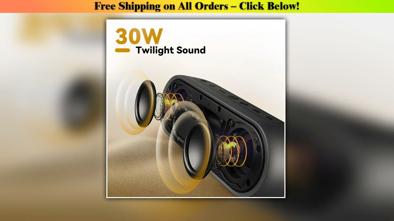 TRIBIT XSound Plus 2 Portable Bluetooth Speaker, 30W Power, IPX7 Waterproof Wireless Speaker