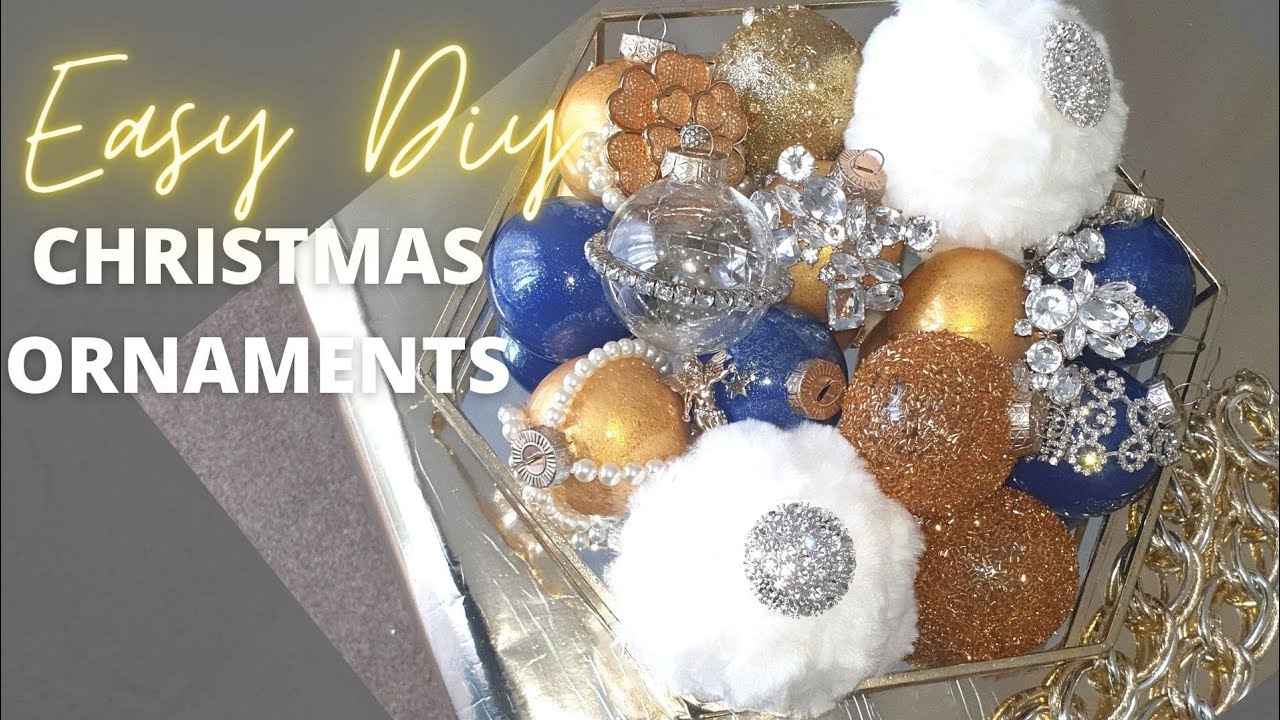 EASY DIY CHRISTMAS ORNAMENTS USING JEWELLERY ACCESSORIES. UPCYCLING MY OLD JEWELLERY!