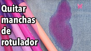 Cómo quitar manchas de rotulador de la ropa