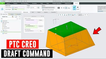 How to use draft command in creo | draft in ptc creo | creo tutorials for beginners