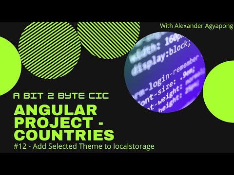Full Angular Tutorial #12 -  Save selected theme to local storage