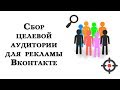 Сбор целевой аудитории для рекламы Вконтакте через сервис Target Hunter