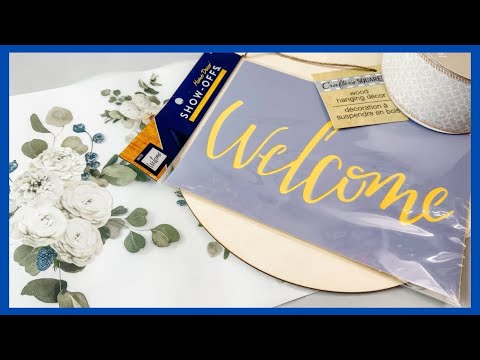 Shabby Chic Door Hanger DIY || Rub on Transfers || Just 1 Adorable Craft
