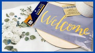 Shabby Chic Door Hanger DIY || Rub on Transfers || Just 1 Adorable Craft