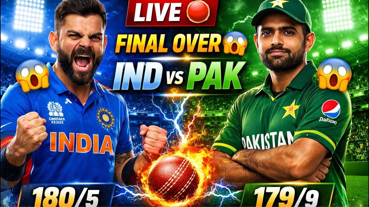 INDIA 🆚 PAKISTAN Live Now 🔴 | Super Over Chance? 😳 Full Match Stream