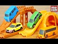 スケール感ある立体情景がいいね！ポケットトミカ いっしょにあそぼう！自然ツアー編 全７種 車両はエスクトレイル・CX-5 道路パトロールかー・エブリィ・三菱ふそうエアロクィーン 山トンネルに大陸橋
