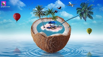 Coconut Beach - Photo Manipulation Tutorial In Photoshop - Photoshop CC Tutorial