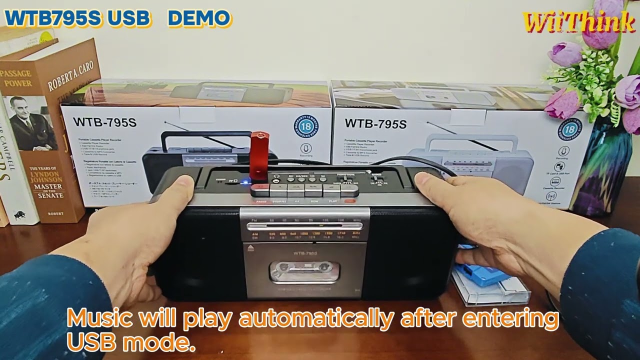 USB demo, WTB795SPortable Cassette Tape Player Recorde