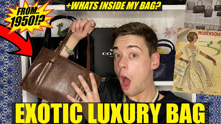Luxury Lizard Skin Handbag.. From 1950?! *FASSBENDER ENGLAND*