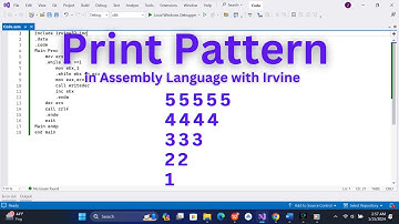 Print Pattern in Assembly Language (Part 6) | How to Print Pattern in Assembly Language with Irvine