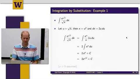 Mathematical Methods for Quantitative Finance || 06 W2 5  Integration by Substitution 16 05
