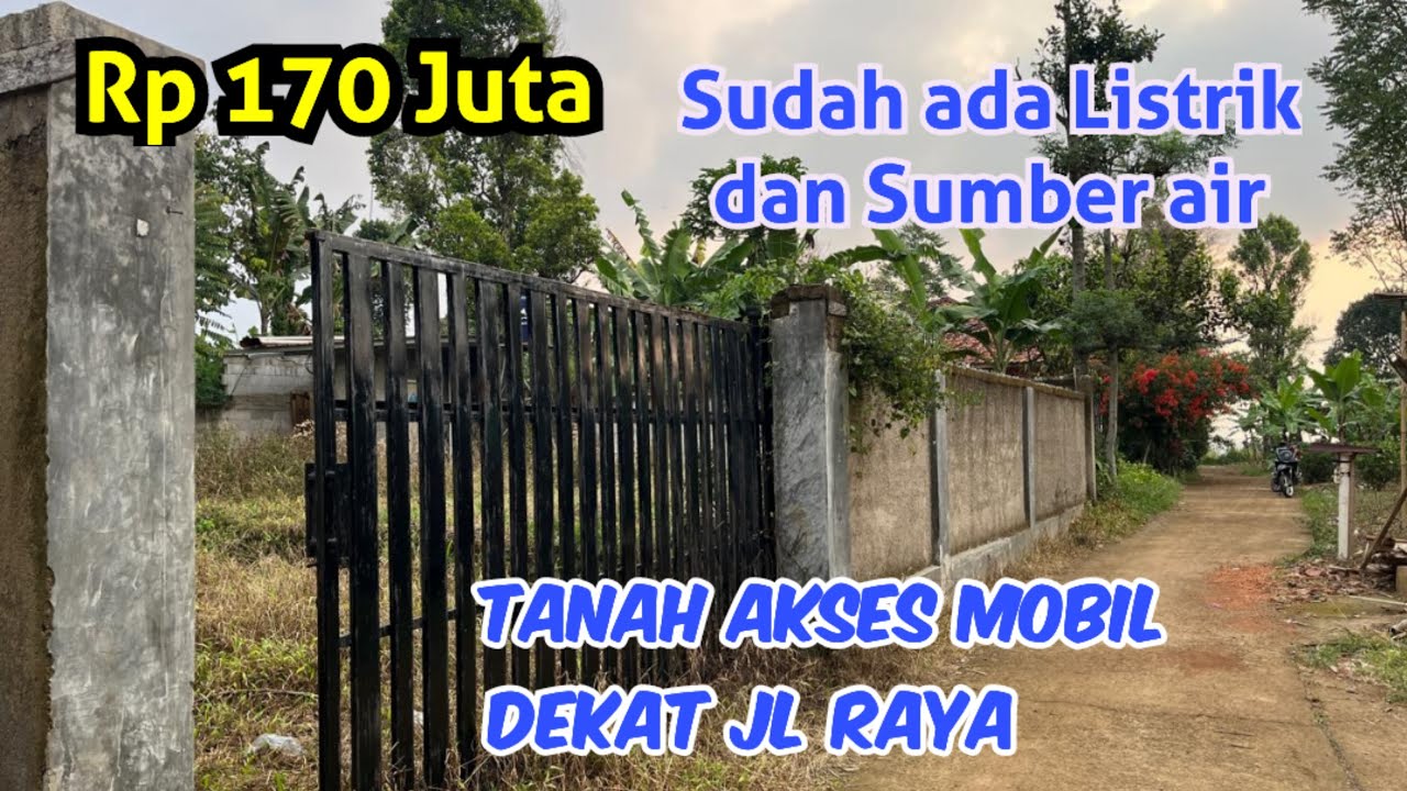 Jual Tanah Sudah Ada Sumber Air dan Pagar Keliling Luas 340 m2 SHM 