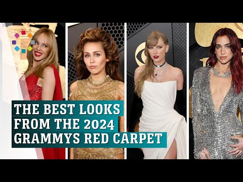 Grammys 2024 Red Carpet: Taylor Swift, Miley Cyrus, Dua Lipa and ...