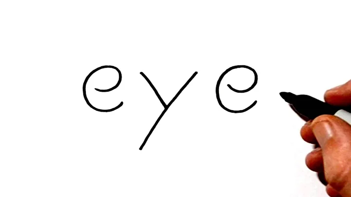How to Draw Eyes Using the Word Eye - Very Easy!