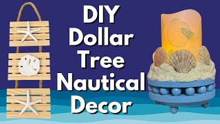 Transform Your Home with Dollar Tree Nautical Decor | DIY Beach Vibes | Seashell Craft