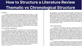 How to structure a Literature Review