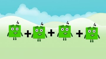 Numberblocks addition four same numbers 1 to 10 | learn to count‎@preschoollearning#mathsforkids